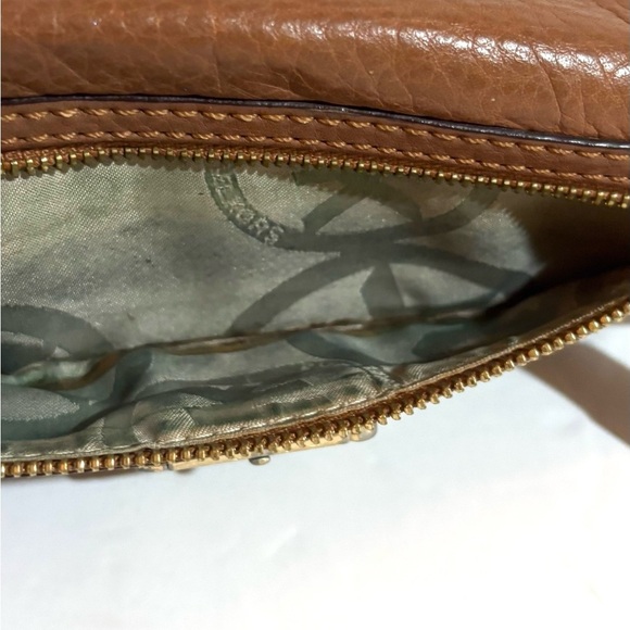 Michael Kors Brown Leather Wallet clutch with Gold Accents - Picture 7 of 7